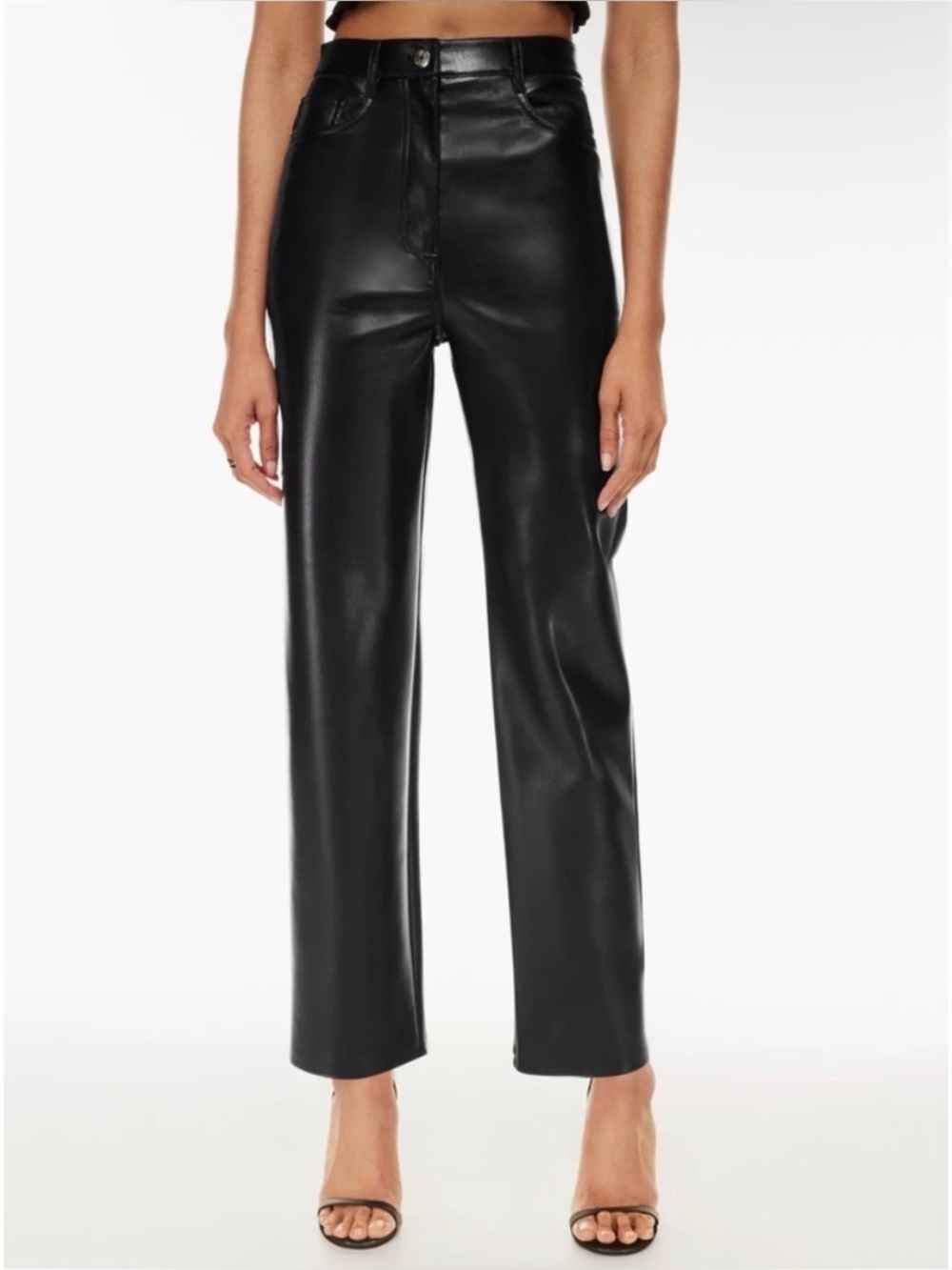 Wilfred Aritzia Melina Leather Pants black vegan leather size 4